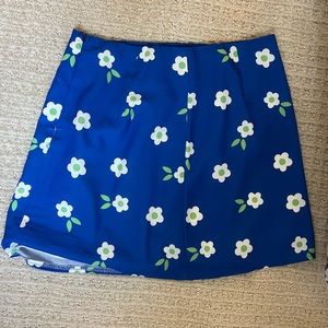 Princess polly blue skirt with flowers 🌸